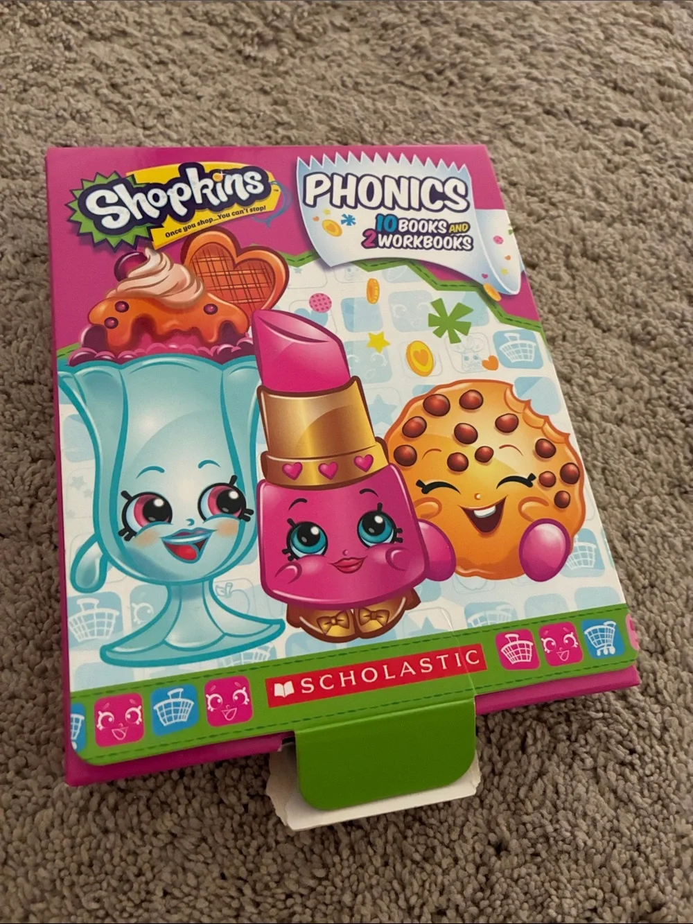 Scholastic Shopkins Phonics Set - Pink, Blue, Green
